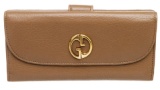 Gucci Brown Leather Vintage Long Wallet