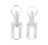 0.70 ctw Diamond Earrings - 14KT White Gold