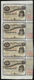 Uncut Sheet of (4) State of Louisiana Baby Bond Obsolete Notes