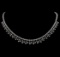 5.80 ctw Diamond Necklace - 18KT White Gold