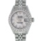 Rolex Ladies Stainless Steel Pink MOP Diamond 26MM Datejust Wristwatch