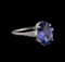 14KT White Gold 3.35 ctw Tanzanite and Diamond Ring