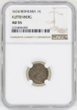 1624 Bohemia 1K Kuttenberg Coin NGC AU55
