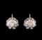 14KT White Gold 1.10 ctw Diamond Earrings