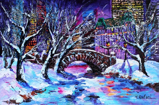Yana Rafael Painting Frosty Day in Central Park