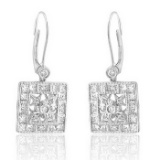 14k White Gold 1.16CTW Diamond Earrings, (I1-I2/H-I)