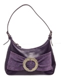 Lancaster Purple Leather Small Shoulder Bag