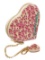 Louis Vuitton Pink Cream Cheetah Vernis Leather Heart Coin Wallet LTD