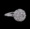 4.06 ctw Diamond Ring - 14KT White Gold