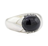 9.06 ctw Sapphire and Diamond Ring - 14KT White Gold