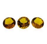 16.13 ctw.Natural Round Cut Citrine Quartz Parcel of Three