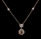 14KT Rose Gold 0.98 ctw Diamond Necklace