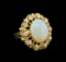 14KT Yellow Gold 3.37 ctw Opal and Diamond Ring