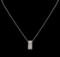 14KT White Gold 0.25 ctw Diamond Pendant With Chain