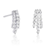 14k White Gold 1.00CTW Diamond Earrings, (I1-I2/H-I)