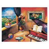 Piano with Countryside View by Nikulov, Oleg