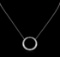 0.50 ctw Diamond Necklace - 14KT White Gold