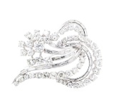 5.64 ctw Diamond Pin - 18KT White Gold