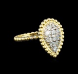 0.58 ctw Diamond Ring - 14KT Two Tone Gold