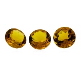 16.35 ctw.Natural Round Cut Citrine Quartz Parcel of Three