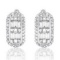 14k White Gold 1.13CTW Diamond Earrings, (SI3/VS1-VS2/G-H/H-I)