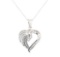 0.85 ctw Diamond Heart Shaped Pendant with Chain - 14KT White Gold