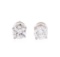 1.00 ctw Diamond Stud Earrings - 14KT White Gold