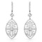 18k White Gold 3.07CTW Diamond Earrings, (VS1-VS2/SI1-SI2/H-I/G-H)