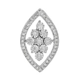 14k White Gold 0.35CTW Diamond Pendant, (I1-I2/G-H)