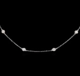 14KT White Gold 0.99 ctw Diamond Necklace