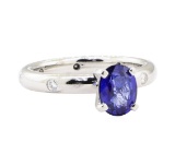 1.62 ctw Sapphire and Diamond Ring - Platinum