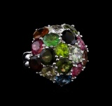 11.08 ctw Tourmaline Ring - 14KT White Gold