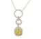 0.28 ctw Diamond Pendant With Chain - 14KT Yellow And White Gold