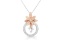 18k White/rose Gold 0.42CTW Diamond Pendant, (SI1-SI2/G-H)