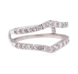 0.90 ctw Diamond Ring Guard - 14KT White Gold