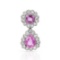 14k White Gold 2.24CTW Pink Sapphire and Diamond Pendant, (SI2-SI3/Pink/H-I)