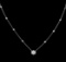 0.80 ctw Diamond Necklace - 14KT White Gold