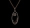 14KT Rose Gold 0.69 ctw Diamond Pendant With Chain