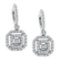 14k White Gold 1.00CTW Diamond Earrings, (I1-I2/H-I)