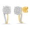 14k Gold 0.18CTW Diamond Earrings, (I1-I2/G-H)