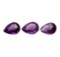 22.91 ctw.Natural Pear Cut Amethyst Parcel of Three