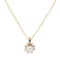 0.40 ctw Diamond and Pearl Pendant with Chain - 14KT Yellow Gold