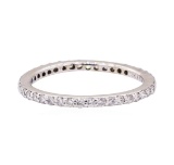 0.80 ctw Diamond Eternity Ring - 18KT White Gold