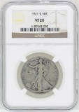 1921-S Walking Liberty Half Dollar Coin NGC VF20