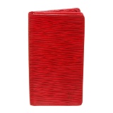 Louis Vuitton Red Epi Leather Checkbook Wallet