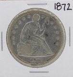 1872 $1 Seated Liberty Silver Dollar Coin