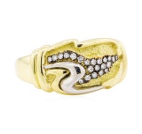 0.20 ctw Diamond Ring - 18KT Yellow Gold and Platinum