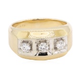 0.5 ctw Diamond Ring -14KT Yellow And White Gold