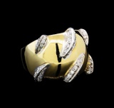 0.60 ctw Diamond Claw Design Ring - 14KT Yellow Gold