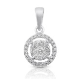 14K White Gold 0.25CTW Diamond Pendant Necklace, (SI3/H-I)